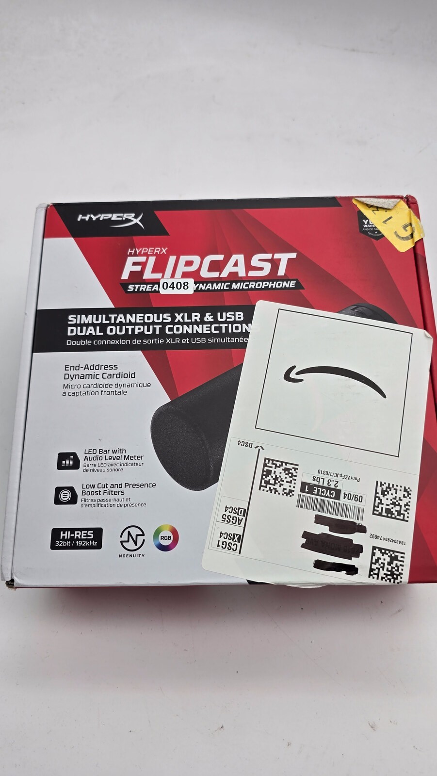 HyperX FlipCast XLR USB Dynamic Streaming Microphone Black - Open Box