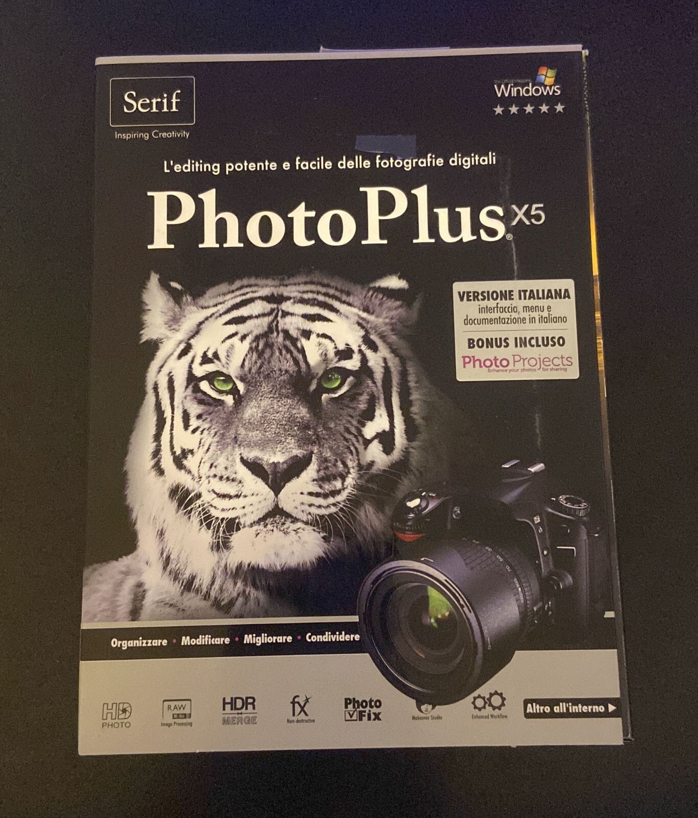 PHOTOPLUS X5 BOX SERIF SOFTWARE IN ITALIAN PHPX5ITMBRT (A/N PHPX5ITMBRT) New