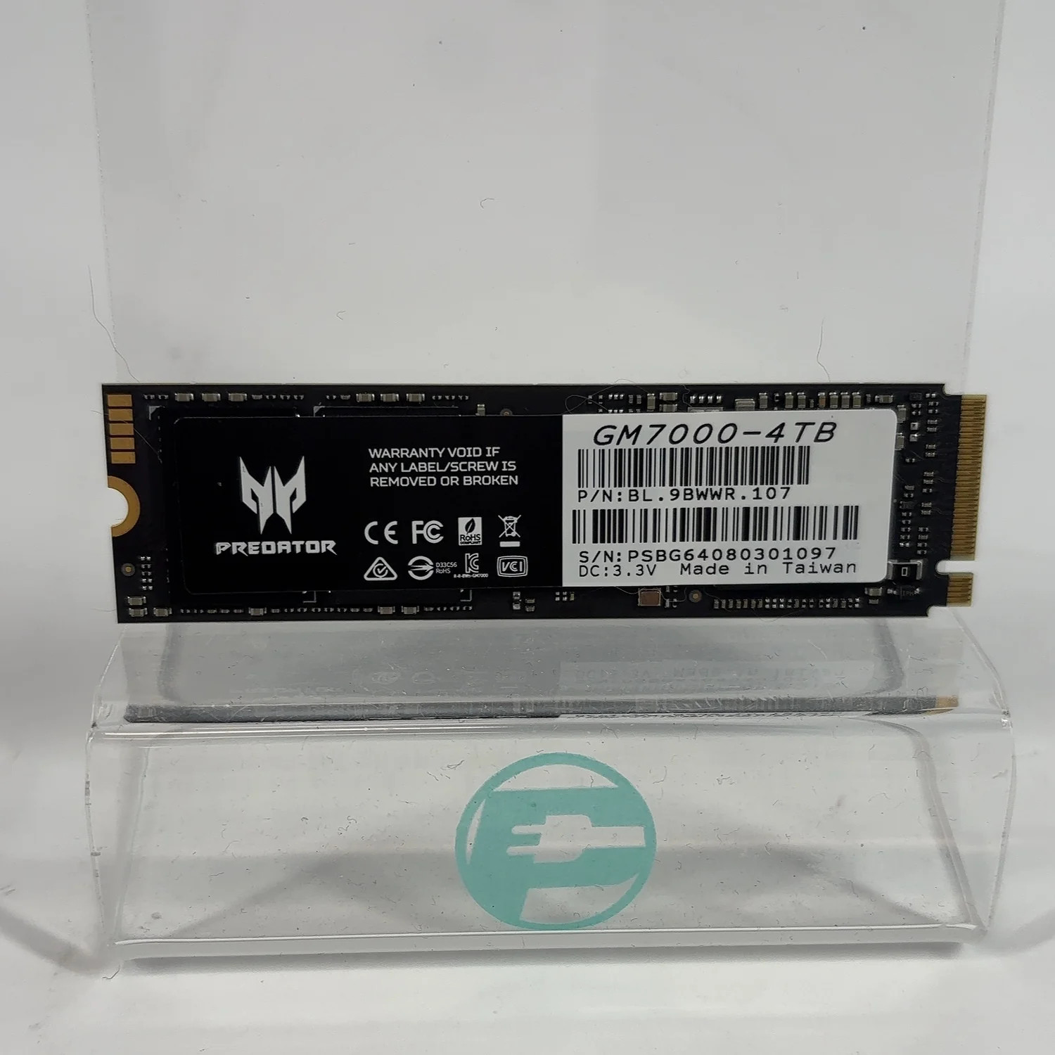Predator 2280mm GM7000 4TB M.2 NVMe Gen 4.0 x 4 SSD BL.9BWWR.107