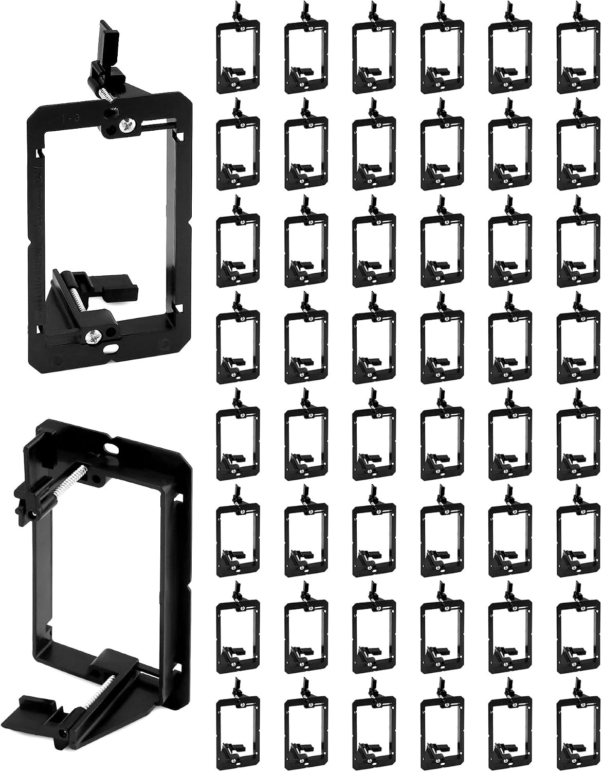 50 Pack Low Voltage Mounting Bracket 1-Gang Drywall Wall Plate W/Screws