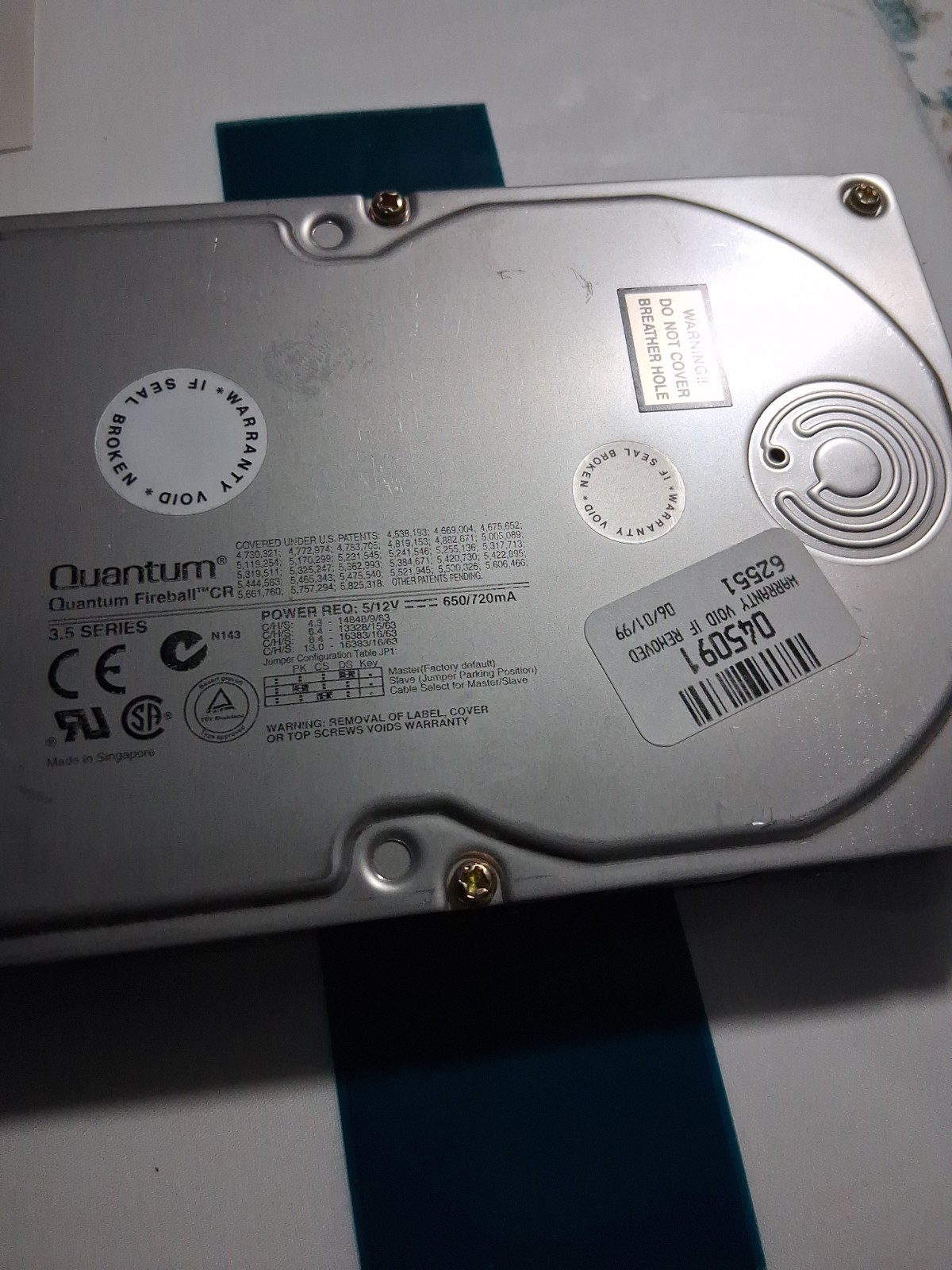 Quantum Fireball CR 4.3AT 4.3GB IDE 3.5" Hard Drive CR43A011 