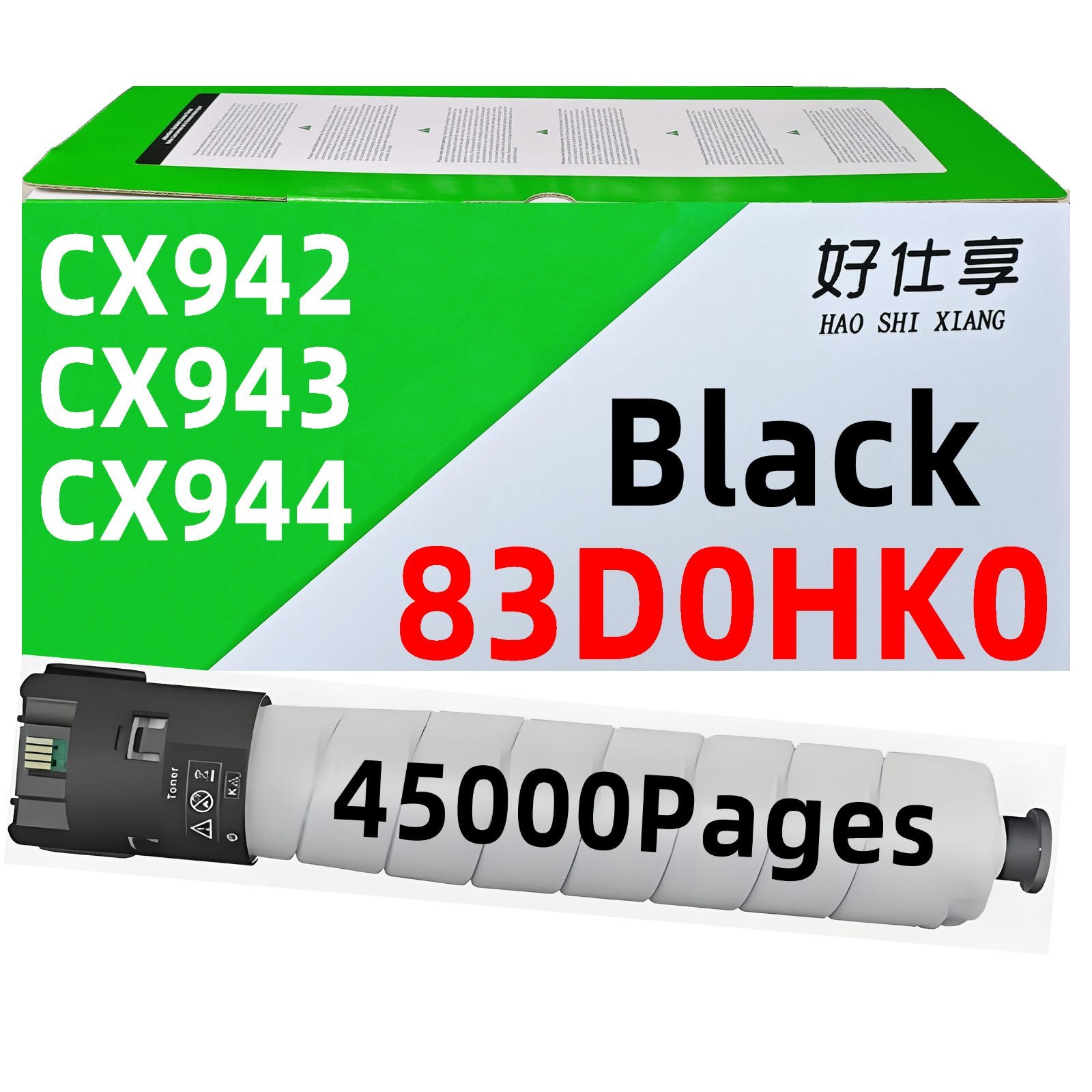 83D0HK0 Black Toner Cartridge Compatible for Lexmark CX943 CX943 CX944 Printer