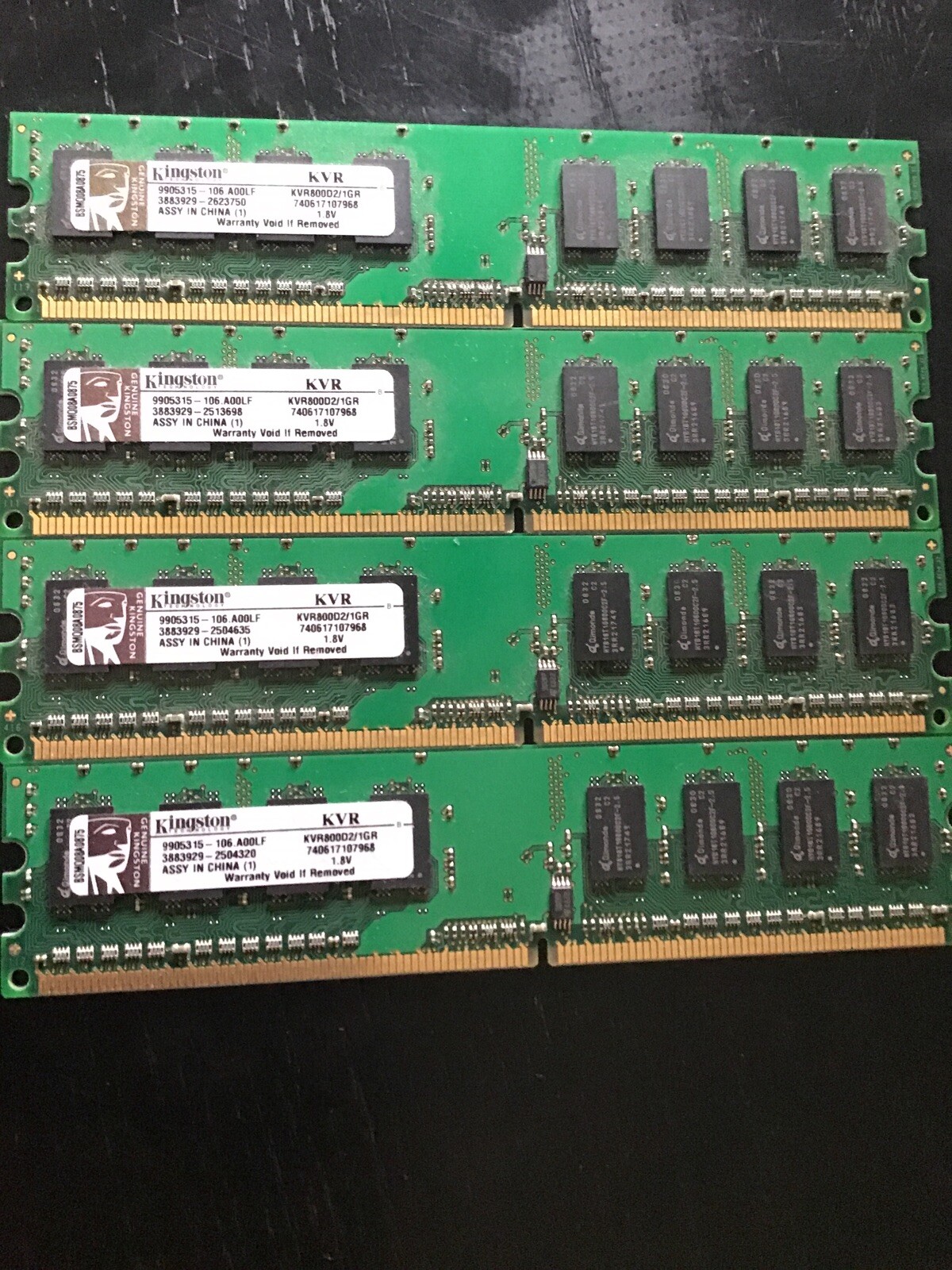 Kingston 1GB 240 Pin DDR2 SDRAM DDR2 800 ( PC2 6400 ) DESKTOP MEMORY MODEL KVR