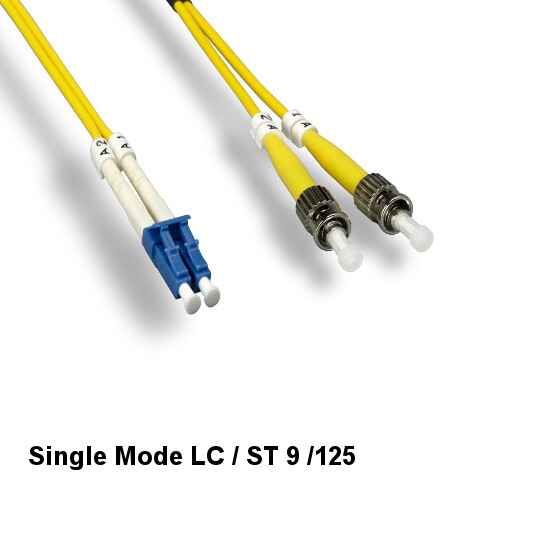 10x Kentek 2 m LC to ST Single-Mode Fiber Optic Cable 9/125 Duplex Ethernet