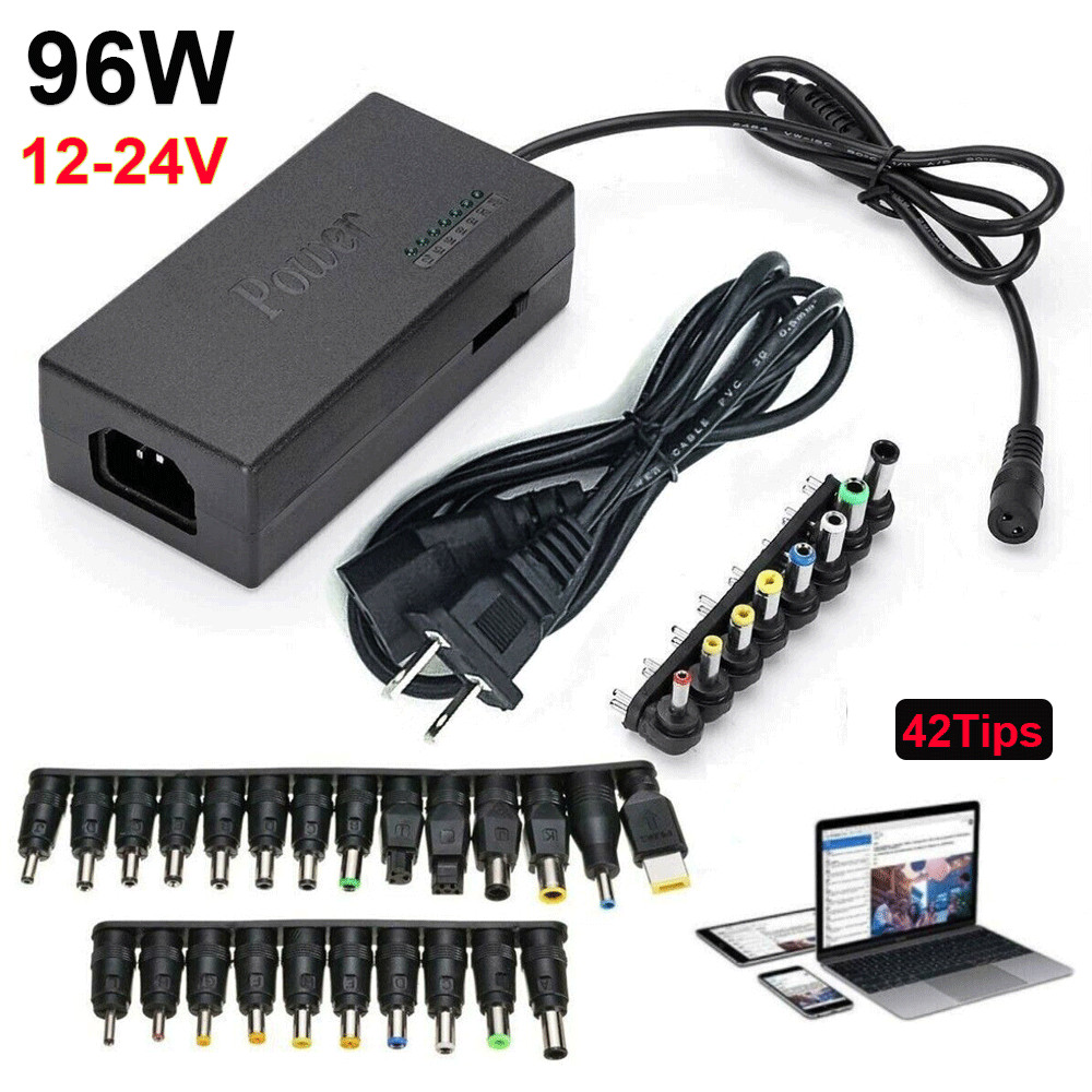96W Universal Laptop Power Supply Charger Adapter w/ 42 Tips Notebook Charger