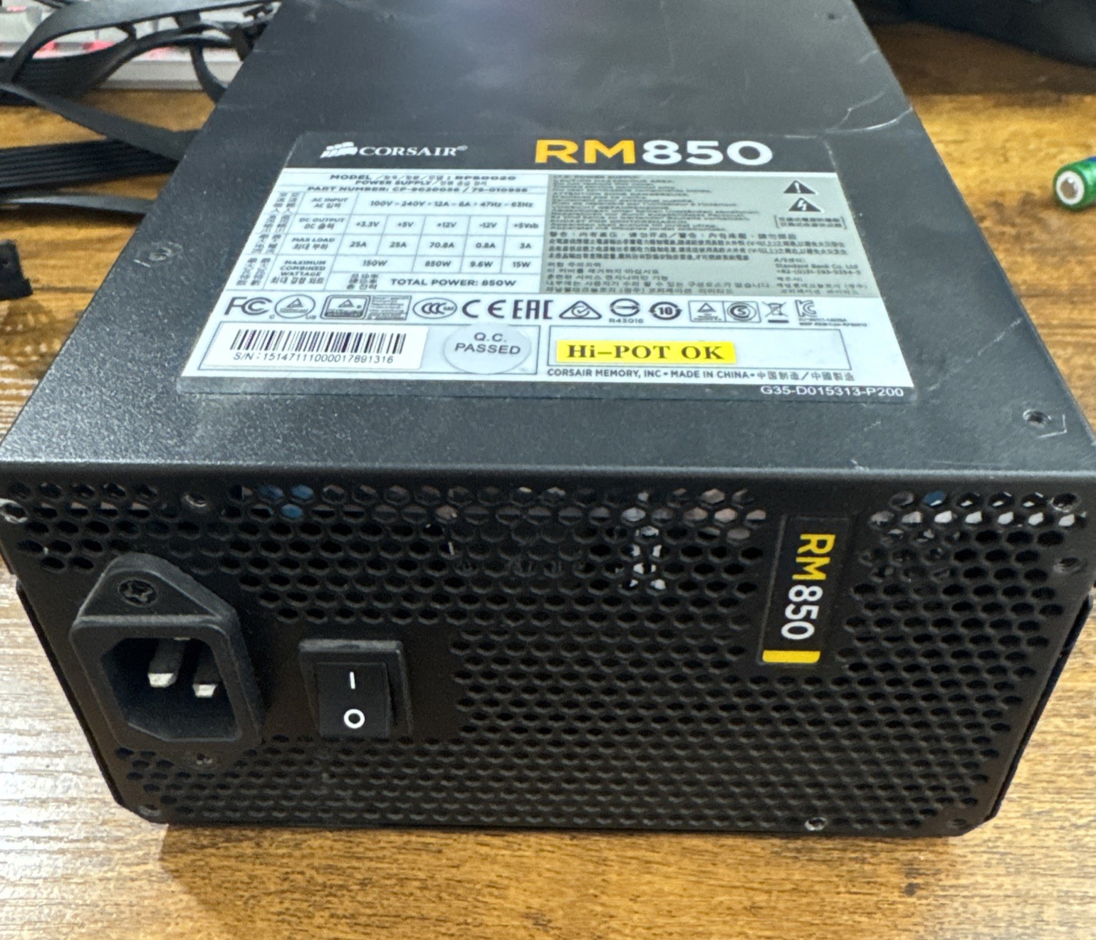 Corsair RM850 Plus Gold 850W Power Supply Unit CP-9020056