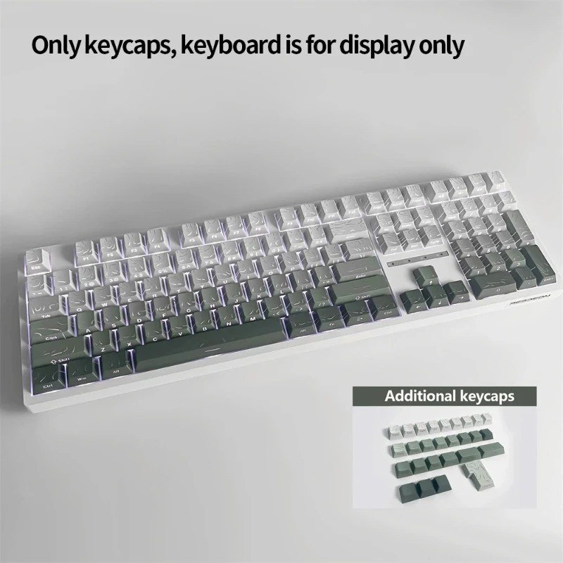 Letter Drive Topographic PBT Keycaps 98/133 Key Cherry Profile Side Print MX