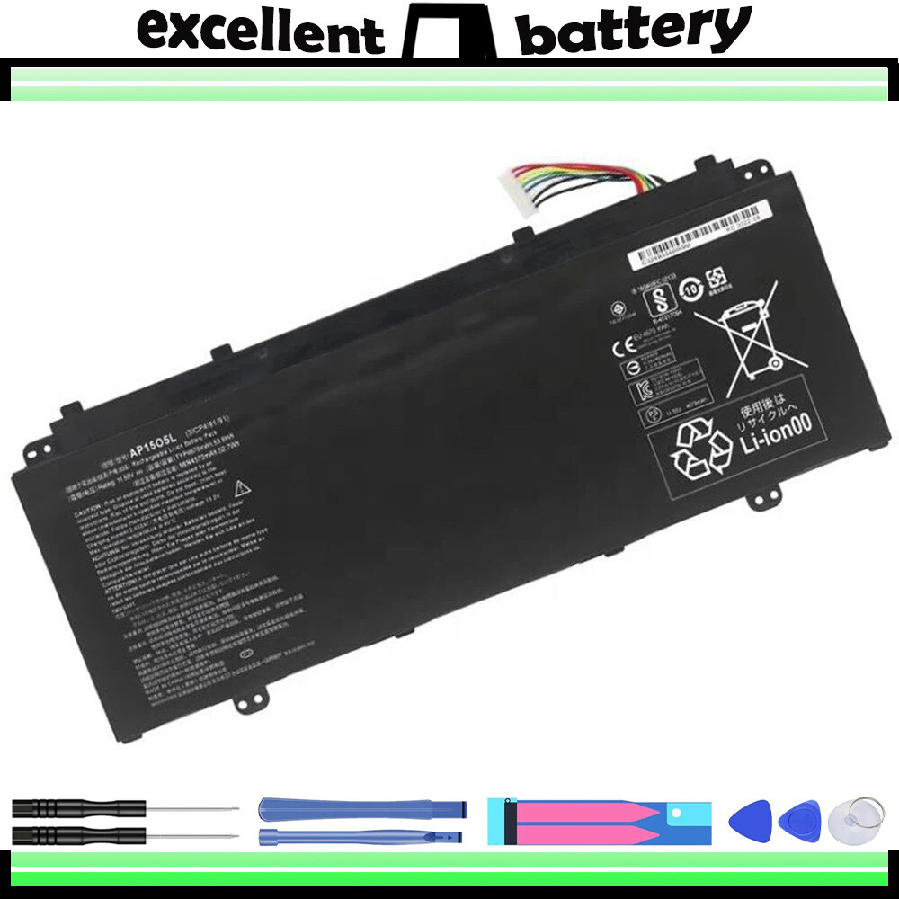 For Acer Battery AP15O5L AP15O3K AP1505L AP1503K (3ICP4/91/91) 11.55V 53.9Wh