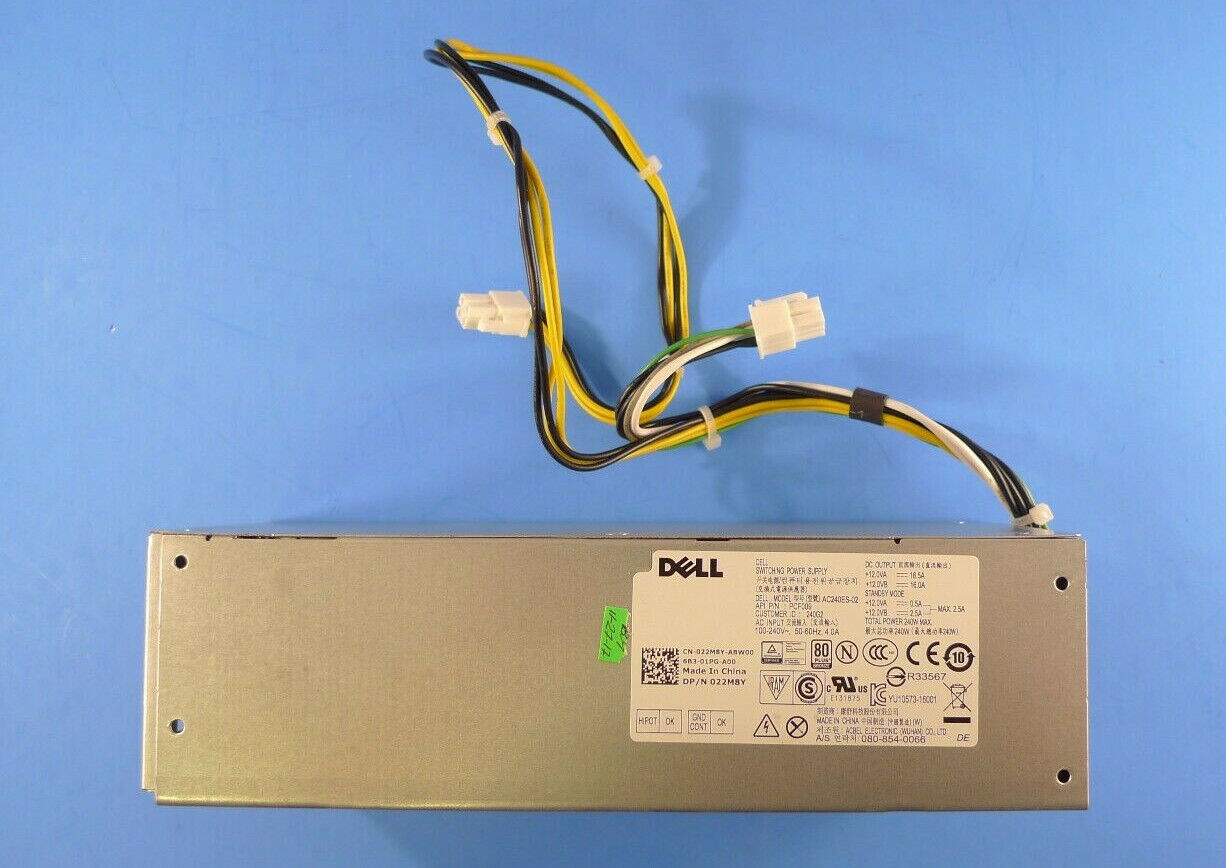 GENUINE Dell Optiplex 3050 7050 240W Switching Power Supply AC240ES-02 22M8Y