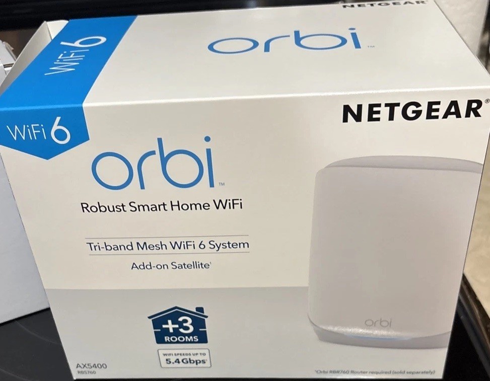 Wi-Fi 6 Orbi RBR760 Router Required. This Is A Add On Satellite Unit Only.