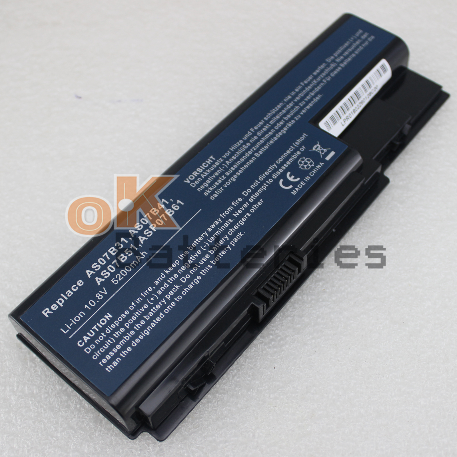 5200mah Battery Fit Acer Aspire 5520 5720 5920 6930 6920G 7520 7520G AS07B31