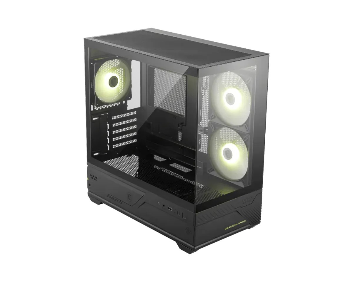 MSI MAG PANO M110R Black M-ATX Case 4711377405003 ARGB Fans Project Zero Support