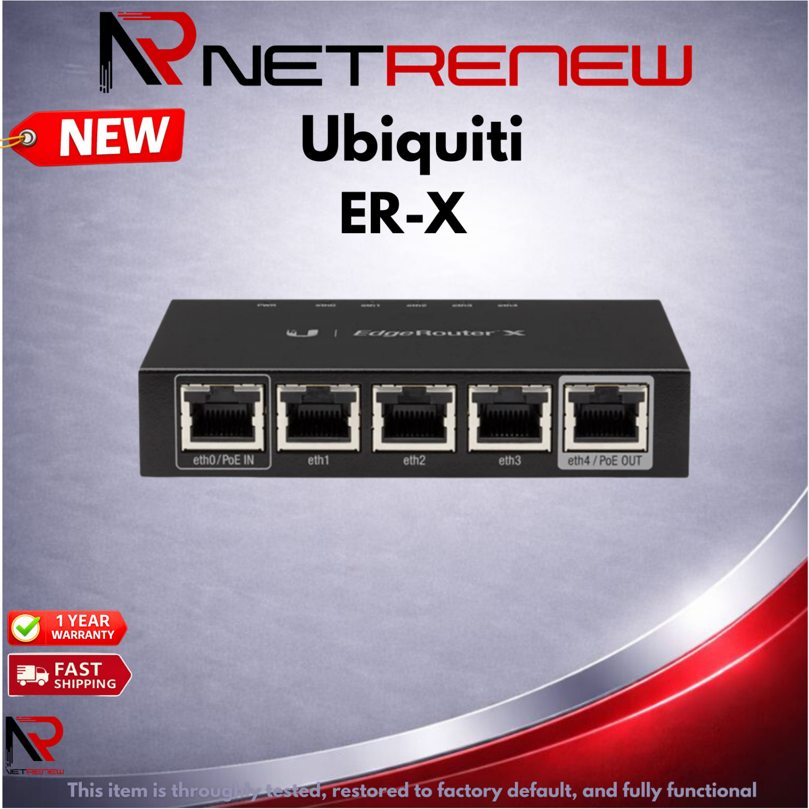 NEW Ubiquiti ER-X EdgeRouter X  5-Port Gigabit Ethernet Wired Router