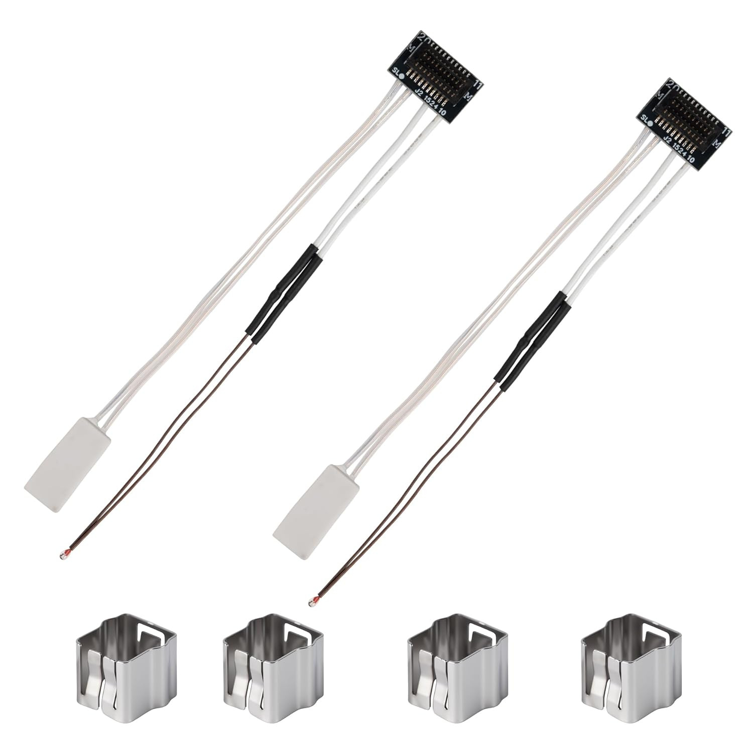 2 Pack Ceramic Heater and Thermistor Kit for Bambu Lab P1P/P1S, 24V 48W Ceramic