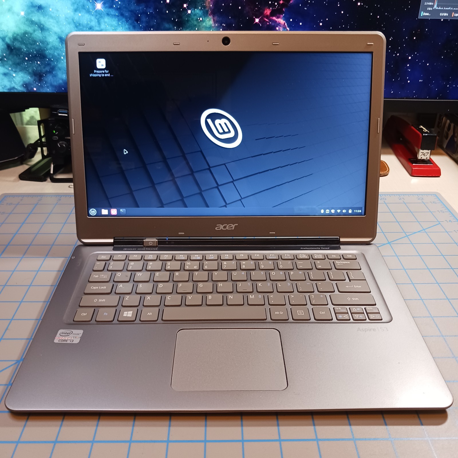 Acer Aspire S3  Intel Core i3-2367M 4GB RAM 340GB HDD Linux Mint Model MS2346