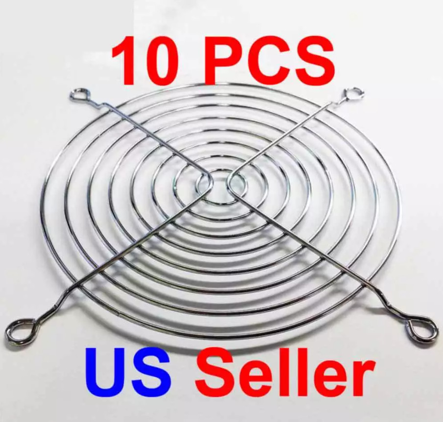 10pcs 120mm Chrome Metal Computer PC Fan Grill Mounting Finger Guard Protection