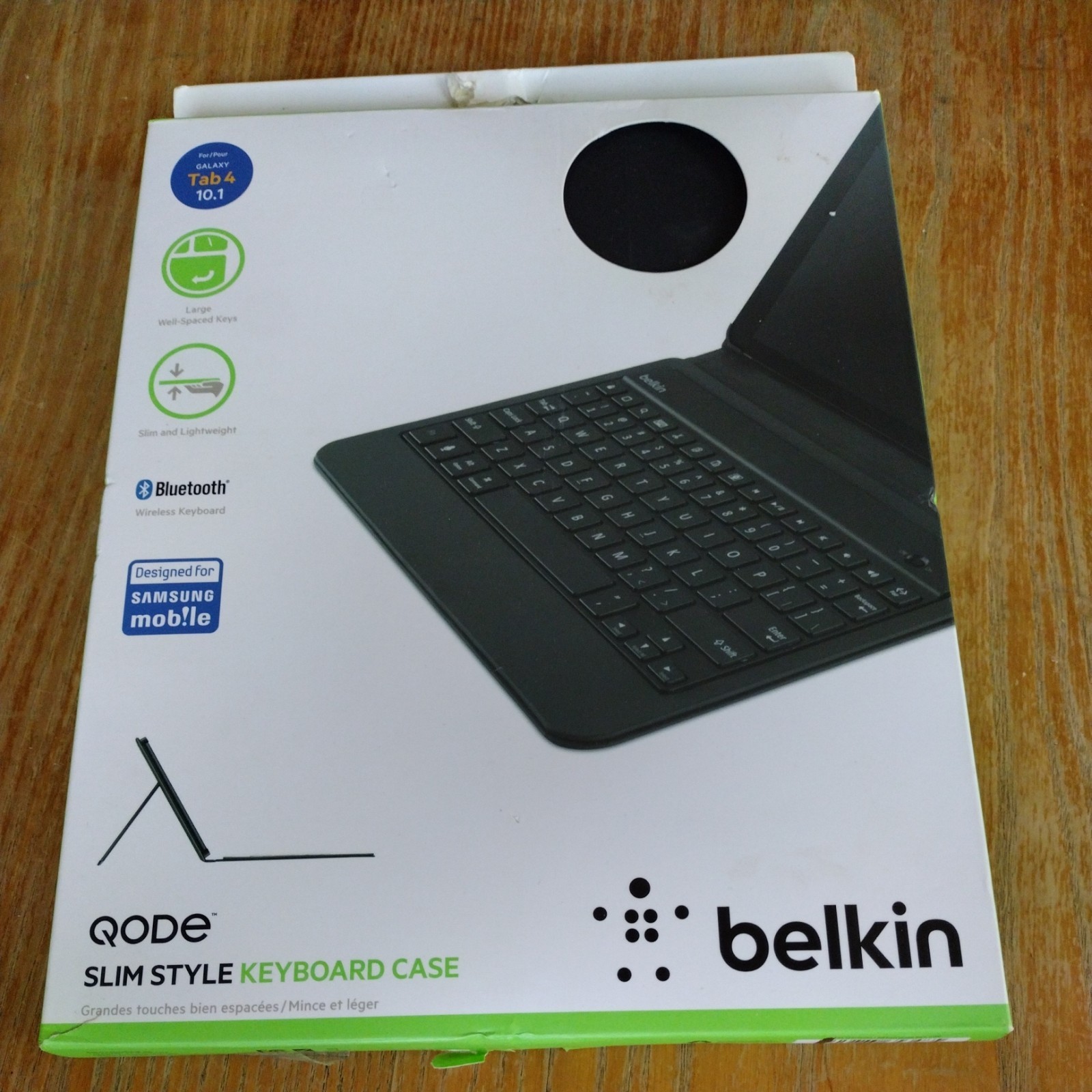 Belkin QODE Slim Style Bluetooth Keyboard Case for Samsung Tab 4 10.1-Inch