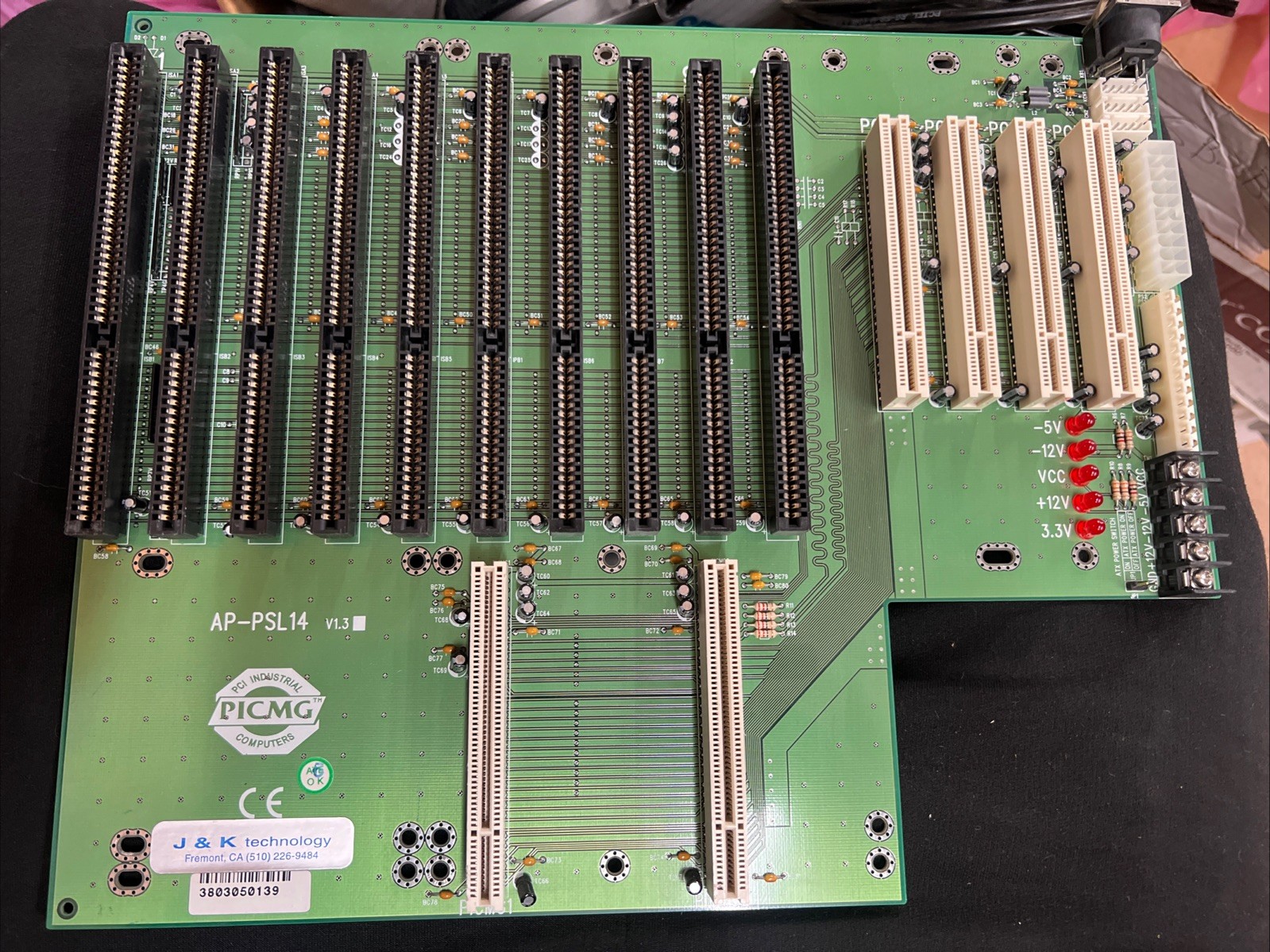PCI Industrial Computers Model: AP-PSL14 Backplane Board. Ver. V1.3