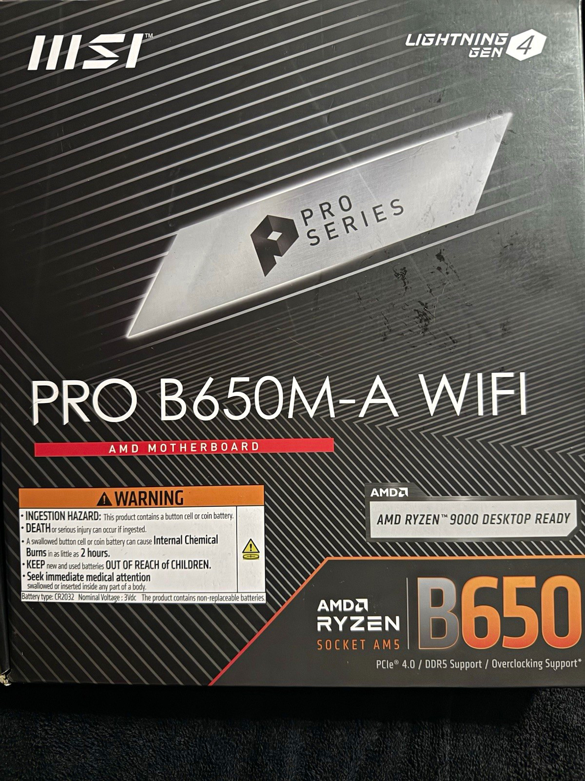 MSI PRO B650M-A WIFI MicroATX AM5 Motherboard for AMD Ryzen DDR5