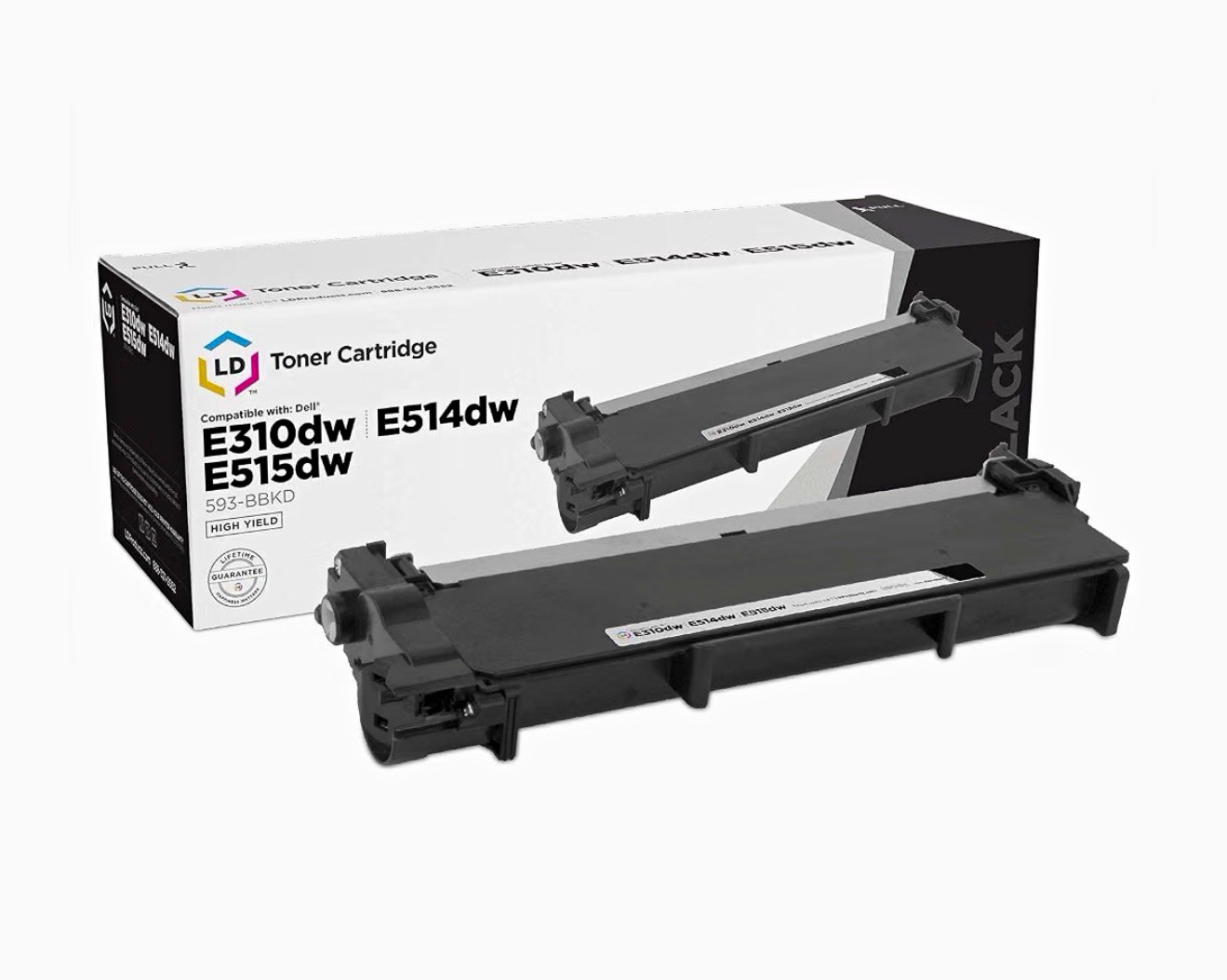 LD Products Compatible Toner Replacement for Dell 593-BBKD (Black)