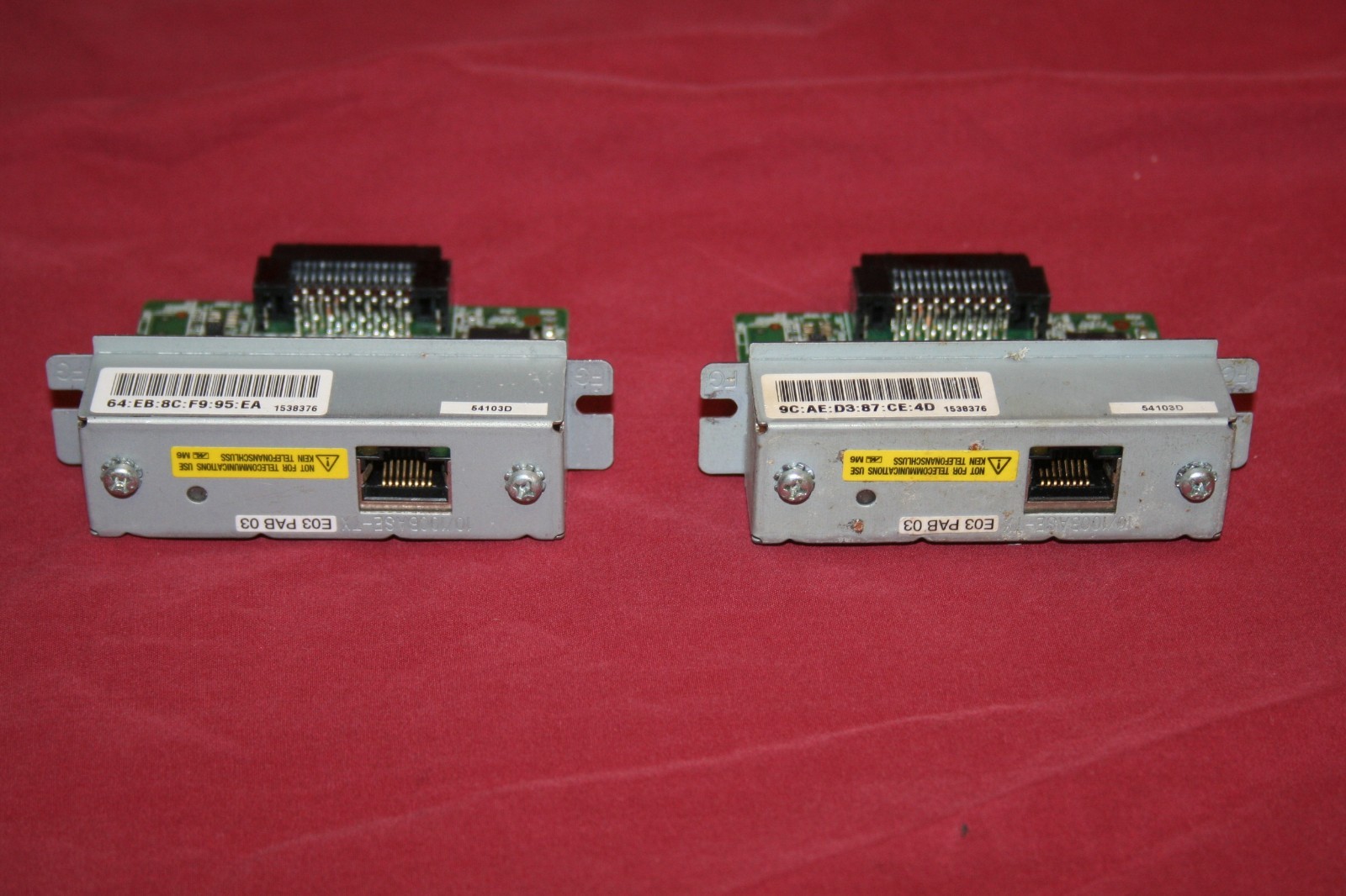 Lot of 2 Epson UB-E03 M252A Ethernet Interface Card