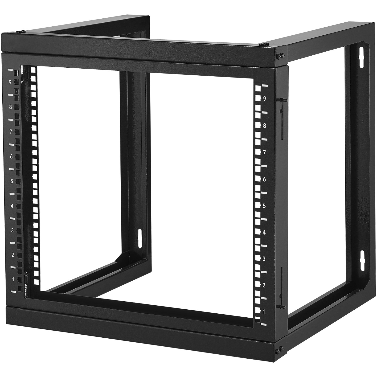Uimoso 9U Wall-Mounted Open Frame Server Rack, 150 lbs Capacity, Black