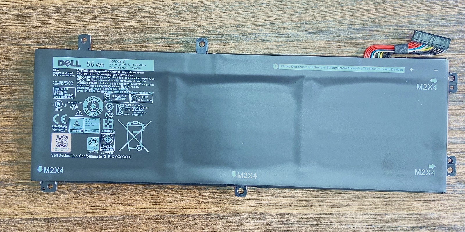 Genuine RRCGW H5H20 Battery XPS 15 95509 560 9570 Precision 5510 5520 Series56WH