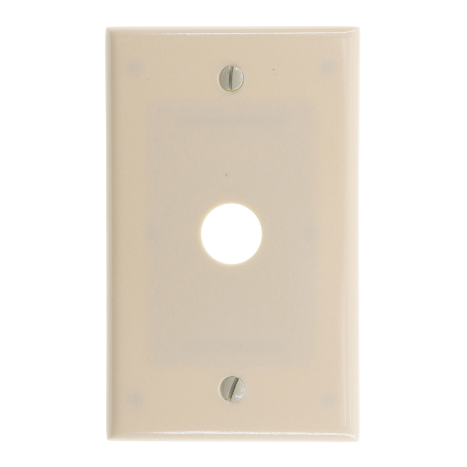 LEVITON 86017 TELEPHONE/CABLE WALL PLATE, 001-000 SIZE, 1 GANG, IVORY, (25-PACK)
