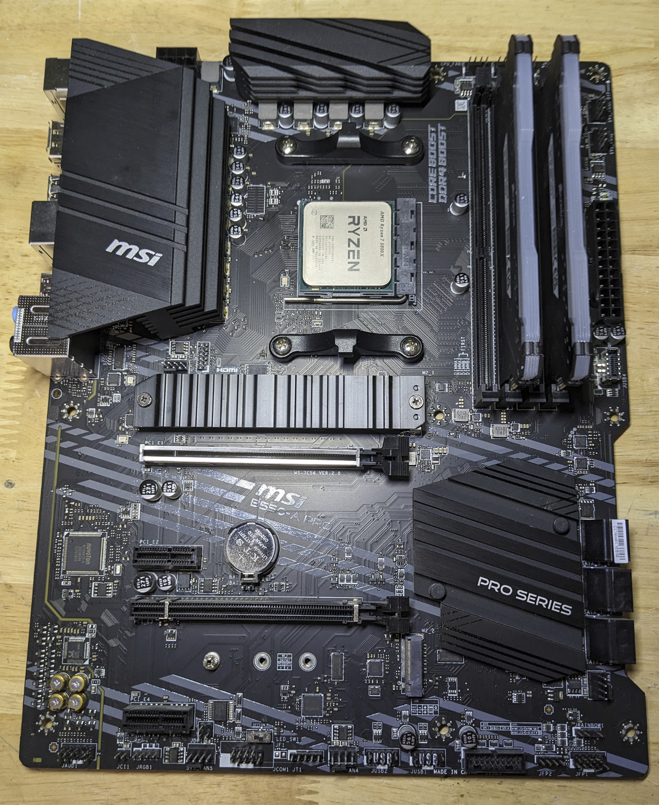 AMD Ryzen 7 5800X MSI B550-A Pro AM4 DDR4 16GB 3200MHZ CS750 750W PSU -  TESTED