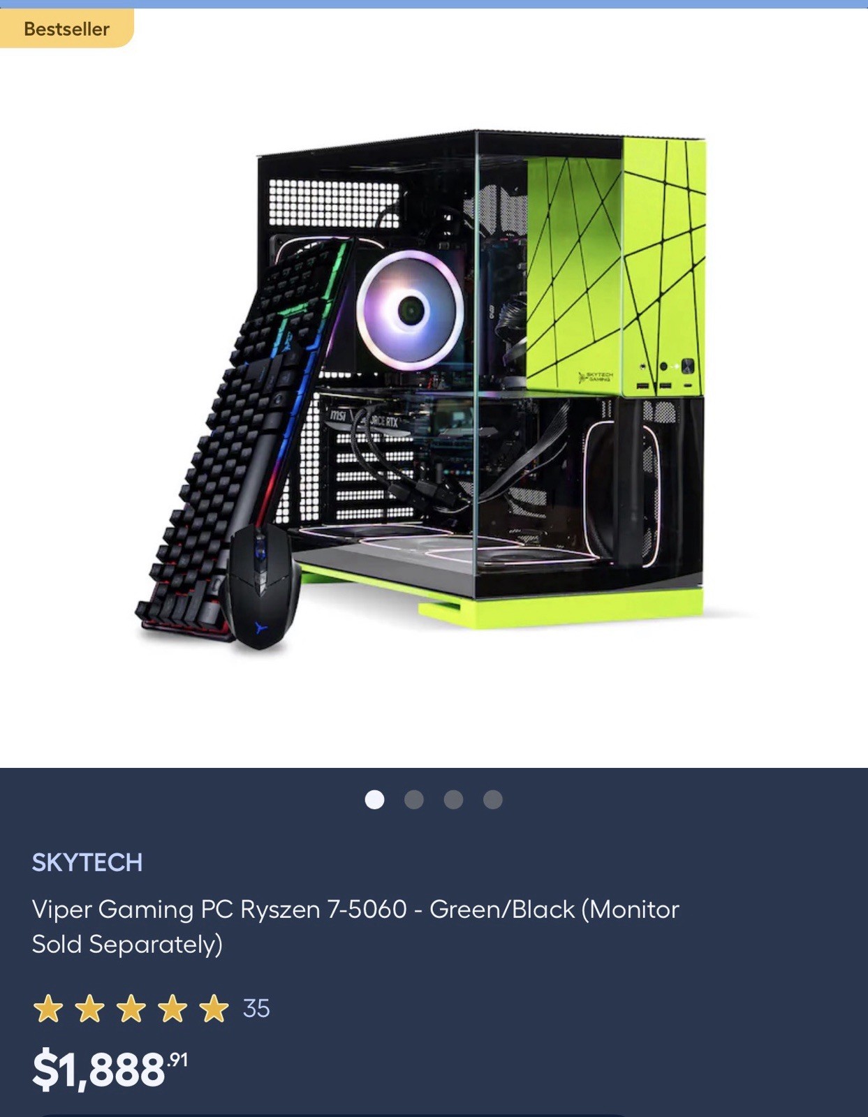 Viper Gaming Pc Ryszen-7 5060 with Tempered Glass