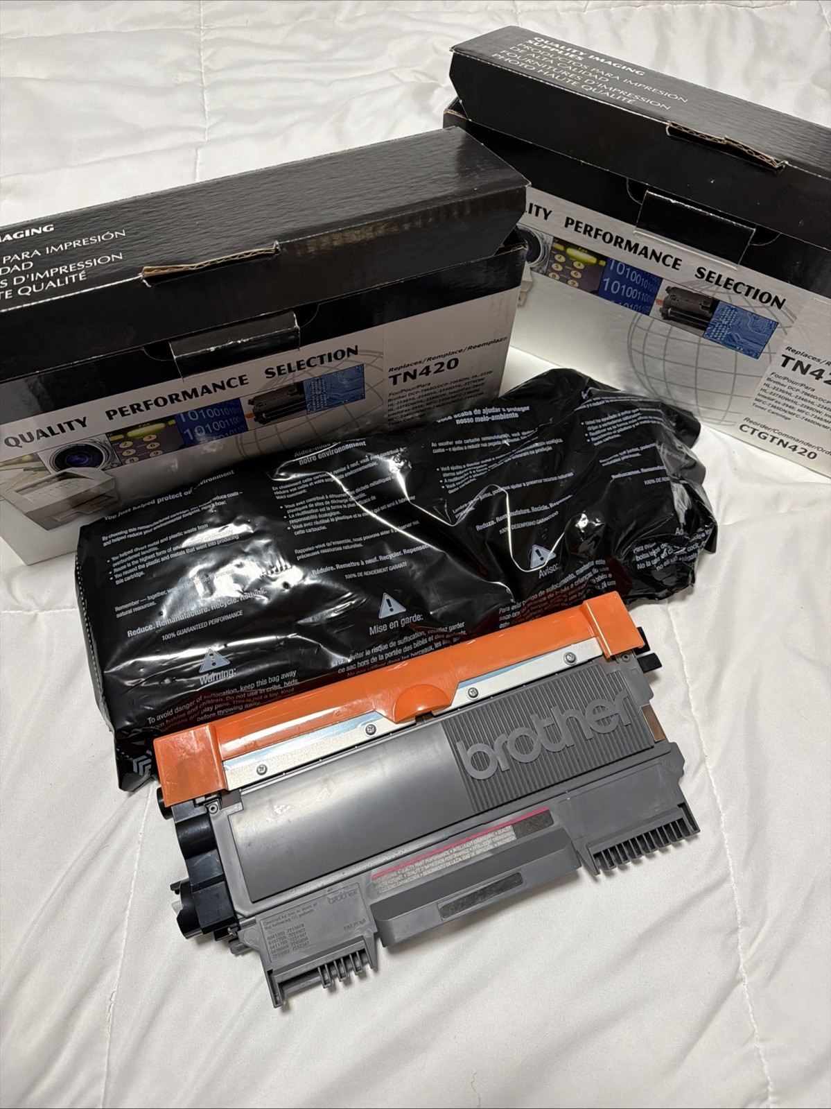 Quality Imaging Supplies TN420 Black Toner Cartridge Open Box For Brother Brand