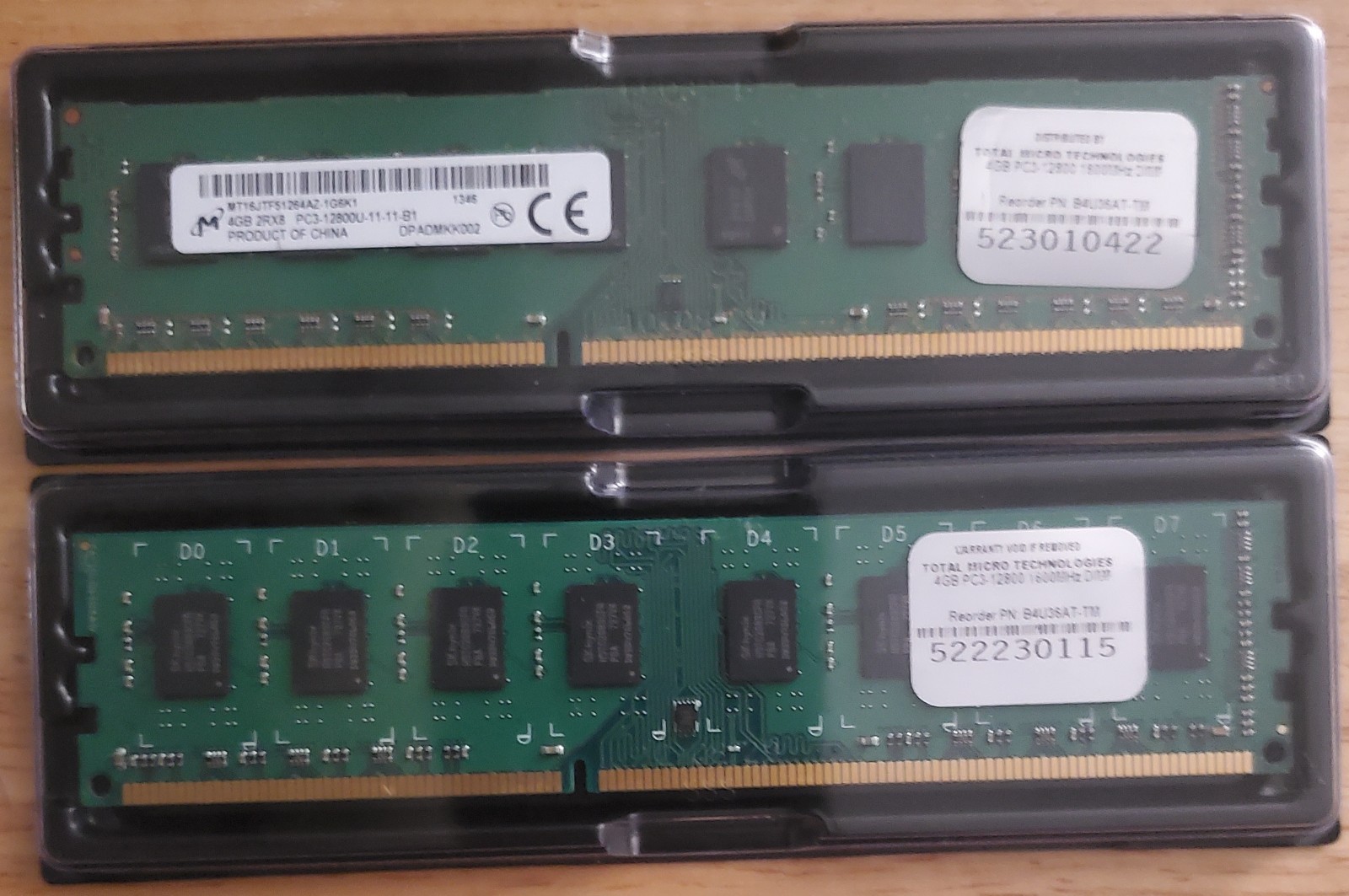 TOTAL MICRO TECHNOLOGIES B4U36AT-TM 4GB PC3-12800 1600MHZ DDR3 HP