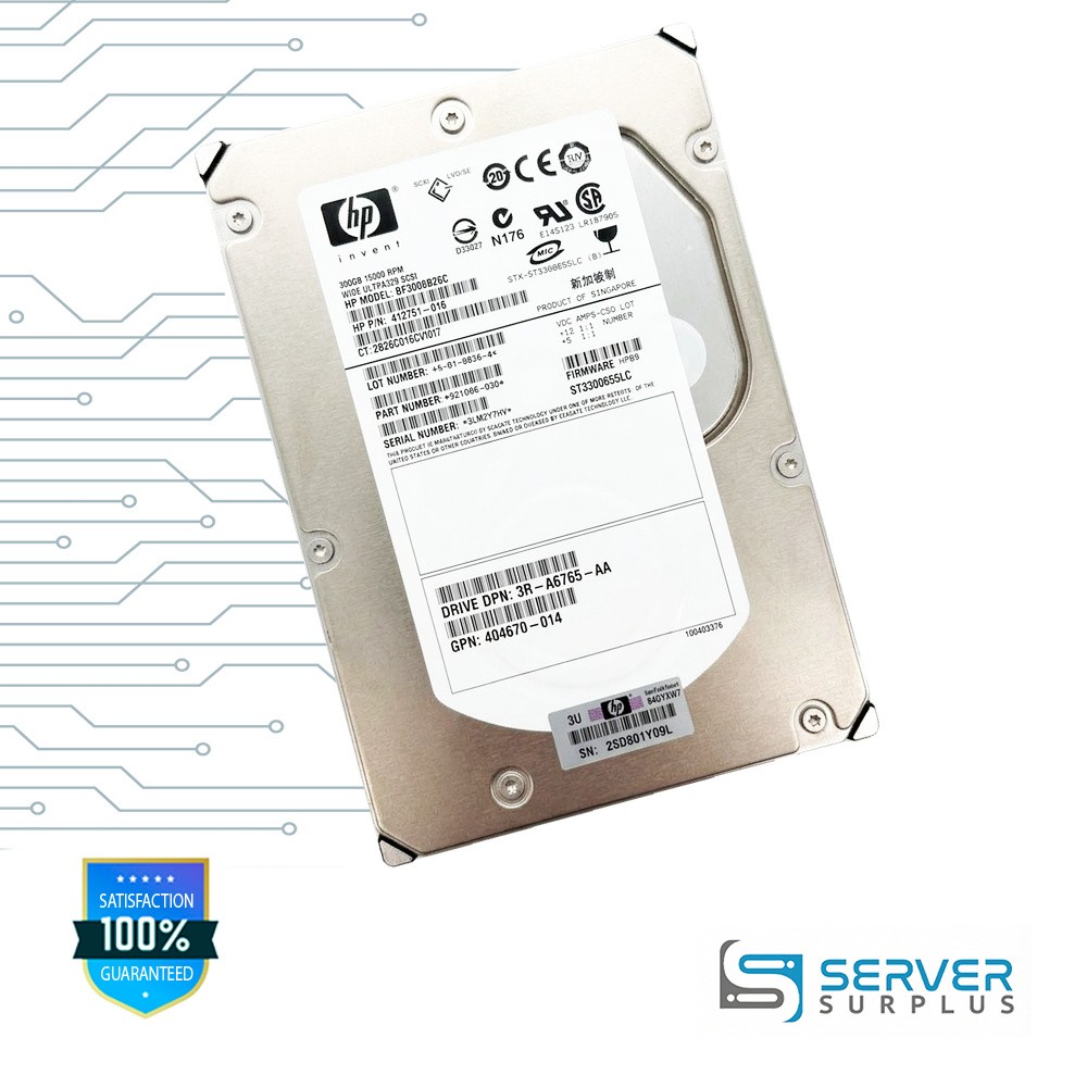 HP BF3008B26C 300GB SCSI 15000 RPM 3.5 in Enterprise HDD | 412751-016