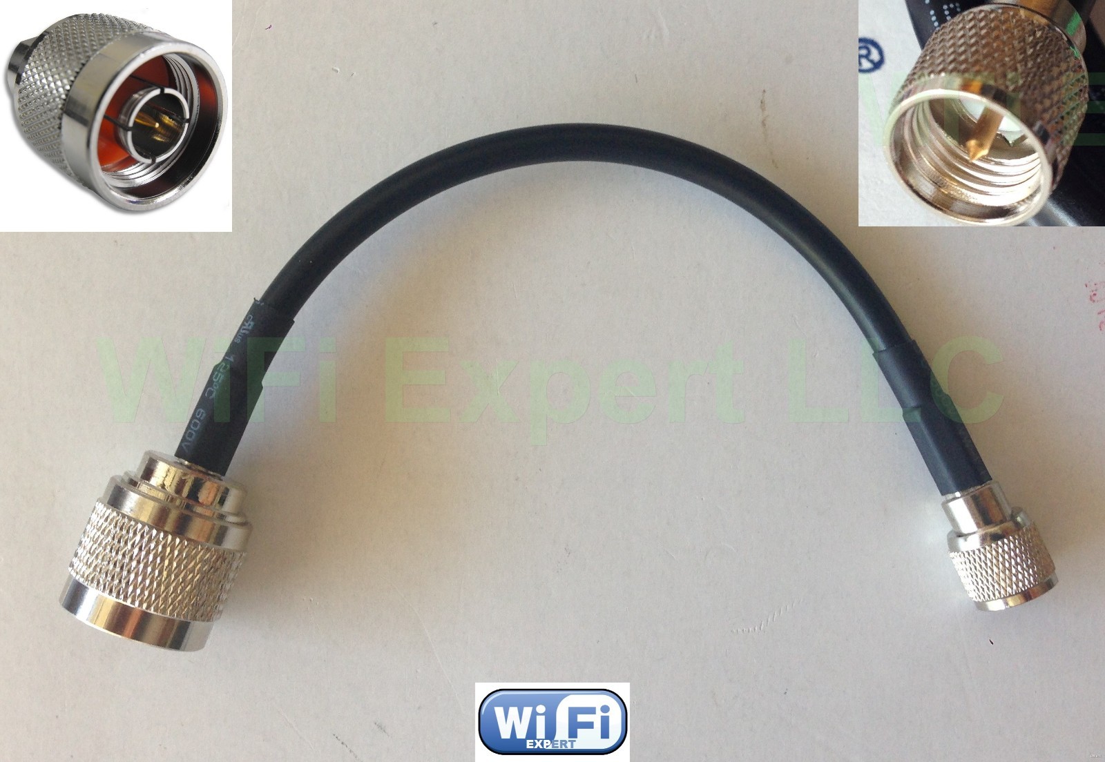 1 x 6 inch RG58 LOW LOSS COAX RF CABLE Mini UHF MALE TO N TYPE MALE Asmbld in US