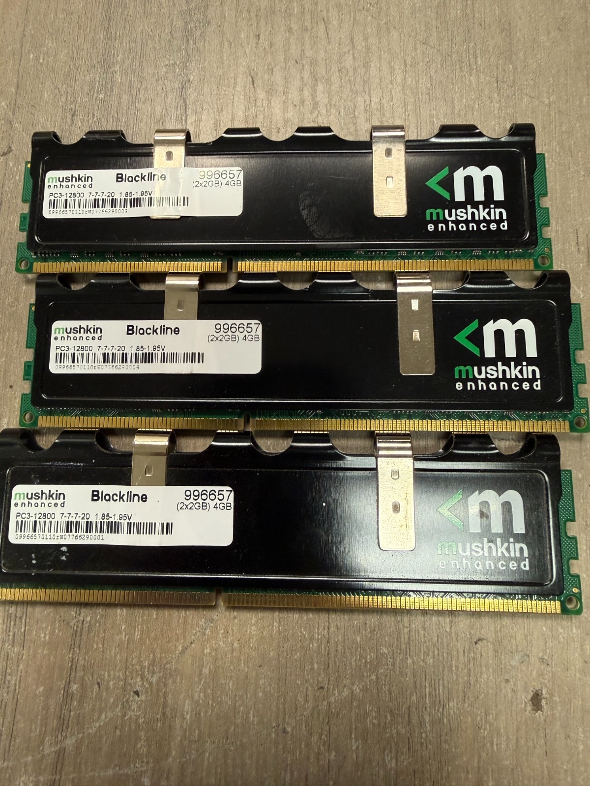 MUSHKIN 12GB Kit (3x 4GB) PC3-12800 DDR3-1600,  BLACKLINE