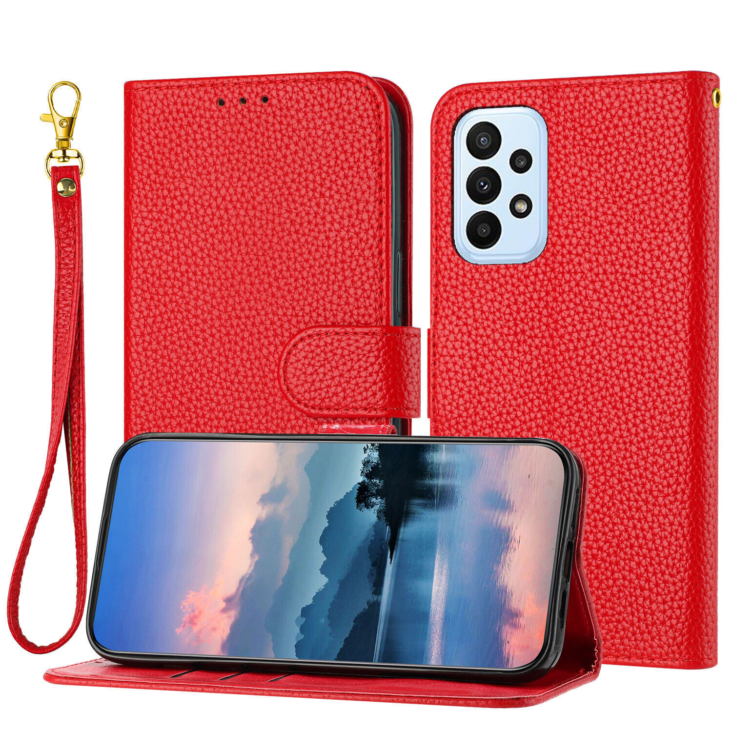 Strap Leather Wallet Cover Case for Xiaomi Redmi Note 15 14 13 12 11 10 POCO M8