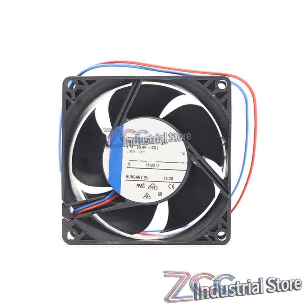 Ebmpapst 8214JN 8083 24V 0.45A 10.8W 80x38mm 2-Wire Axial Fan
