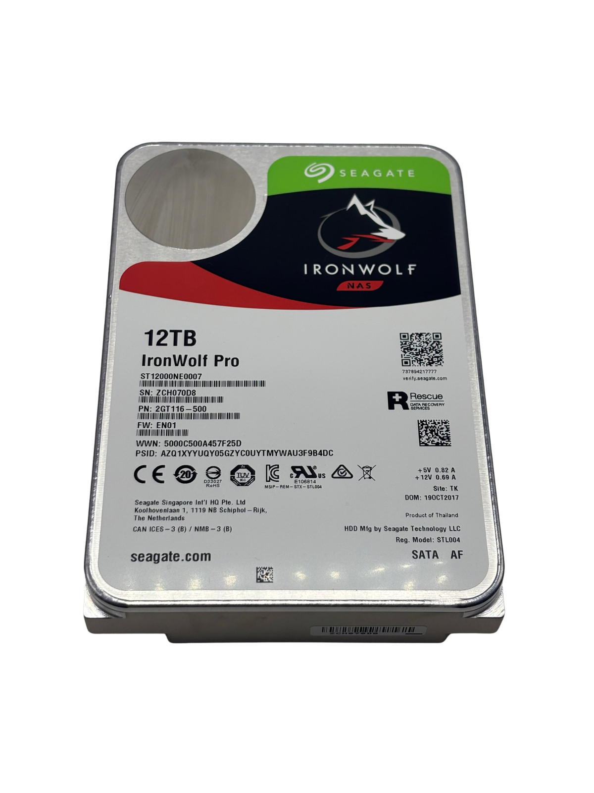 Seagate ST12000NE0007 IronWolf Pro 12TB SATA 7.2K 3.5 6G Hard Drive"