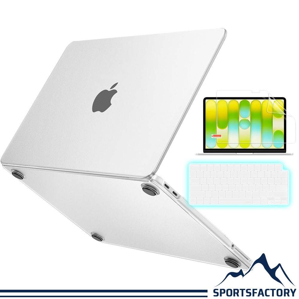 For MacBook Neo 13" A3404 Clear Shell Case + Keyboard Cover + Screen Protector