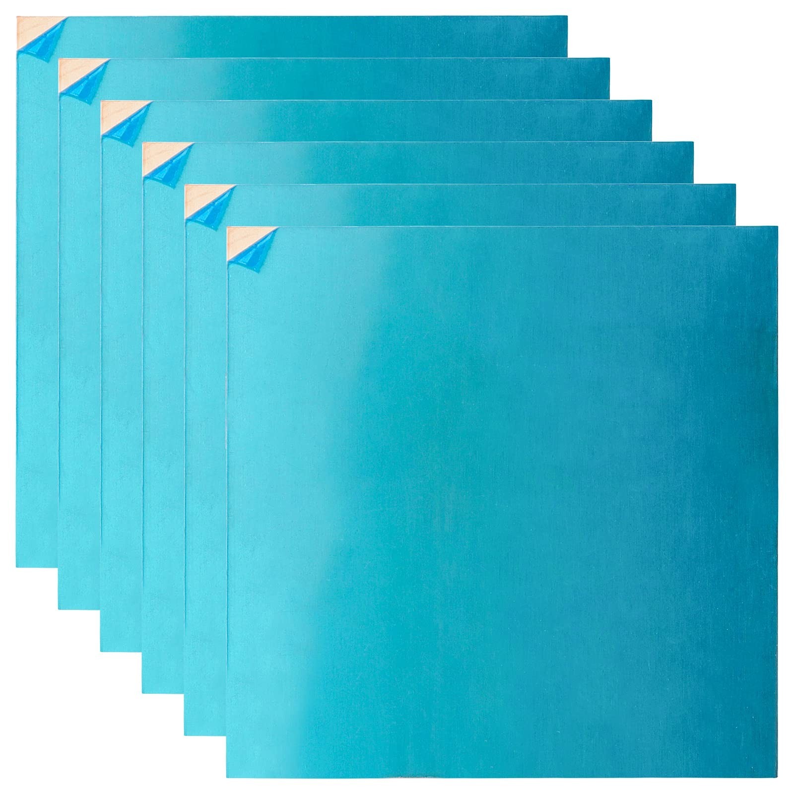 6 Pack 6 x 6 Inch Pure Copper Sheet, 22 Gauge(0.8mm/0.03") Copper Sheet Metal...