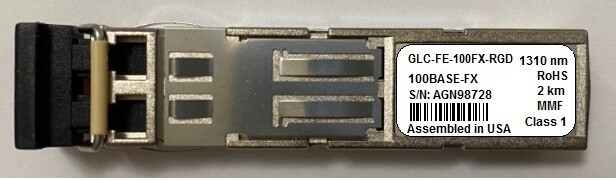 Cisco GLC-FE-100FX-RGD compatible SFP 100BASE-FX 1310nm 2km LC MMF IND TEMP