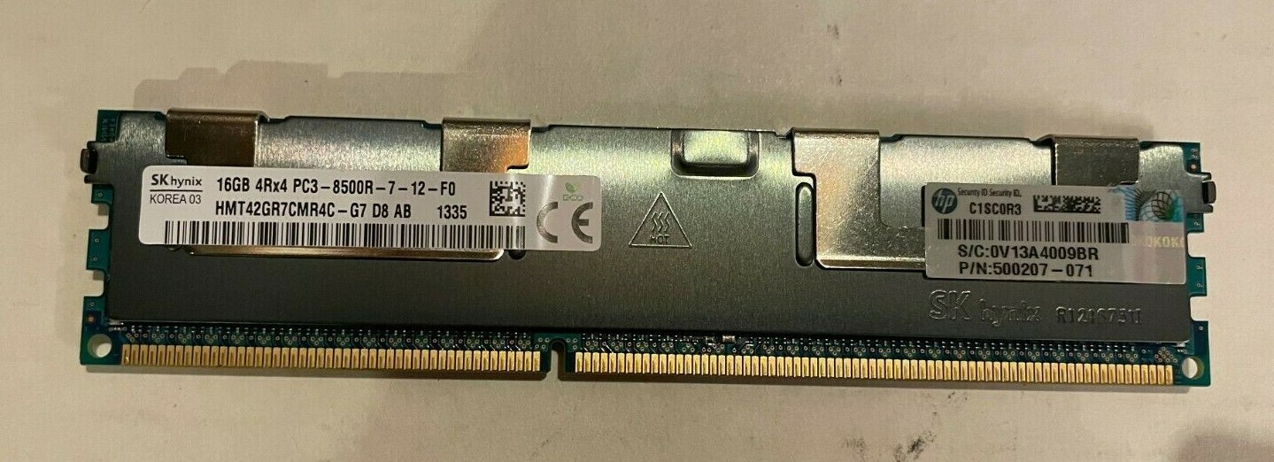HP Hynix 16GB 2RX4 PC3L-10600R Server Memory Ram