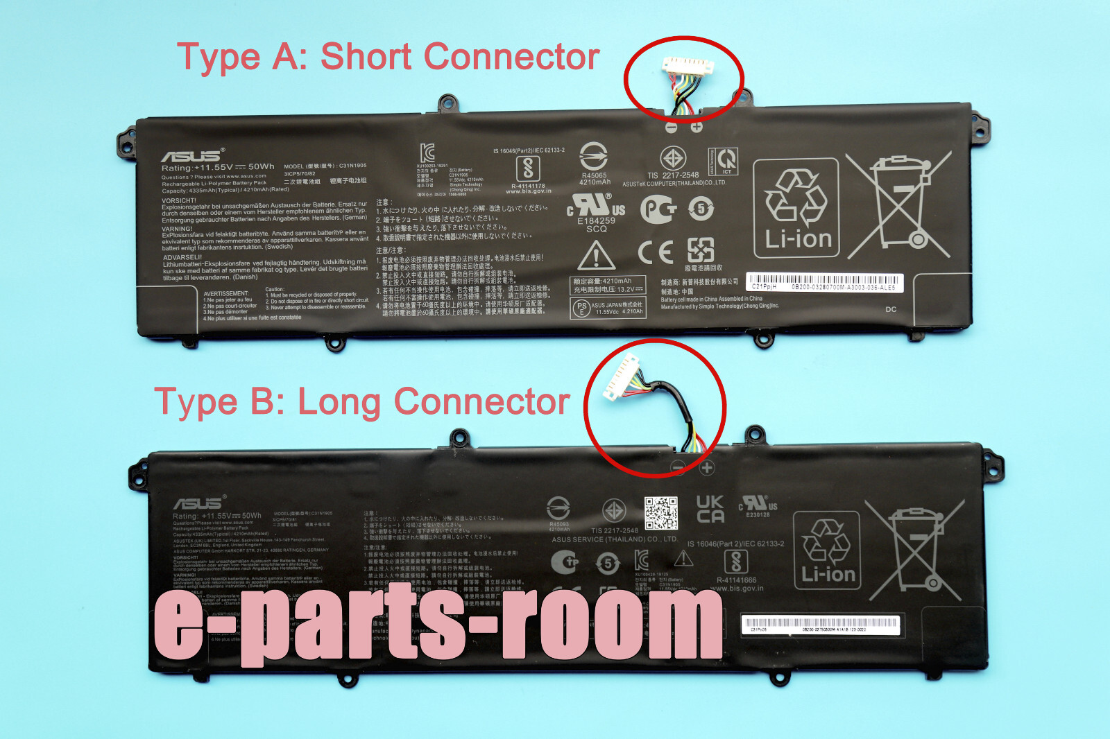 Genuine C31N1905 Battery For ASUS VivoBook S14 M433 S433 S433FL S15 S533 S533EQ