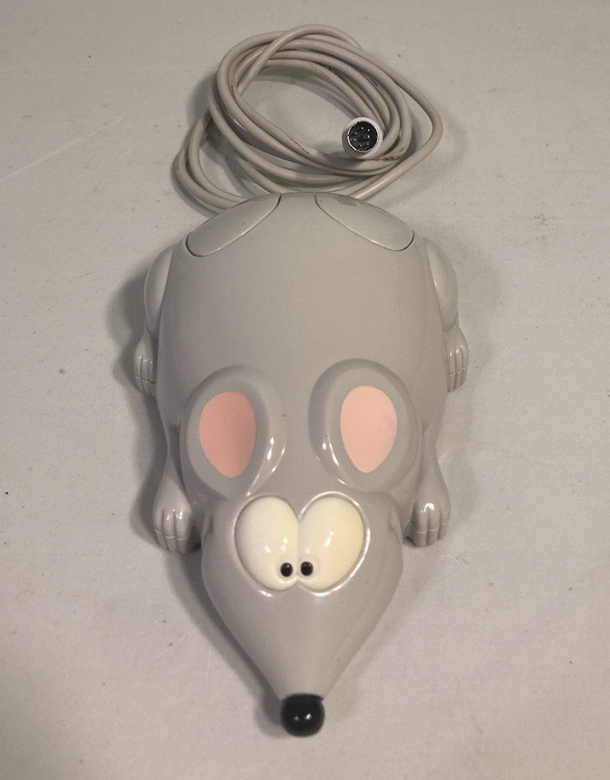 Vintage DOM Polymer-Technik GmbH Gray Mouse Computer Mouse Serial PS/2 Germany