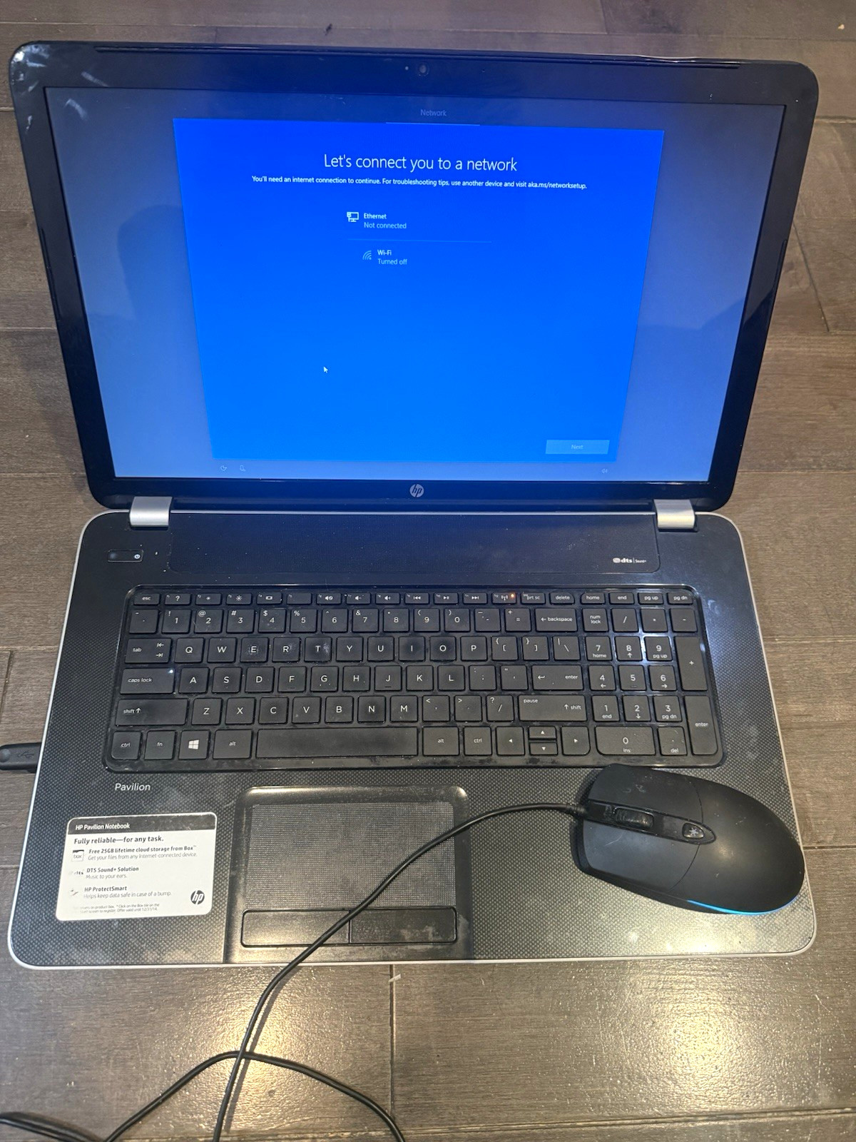 HP Pavilion 17" Laptop Core i3 1.90GHz 4GB 500GB Win10 DVD w/ Charger & Mouse⁠