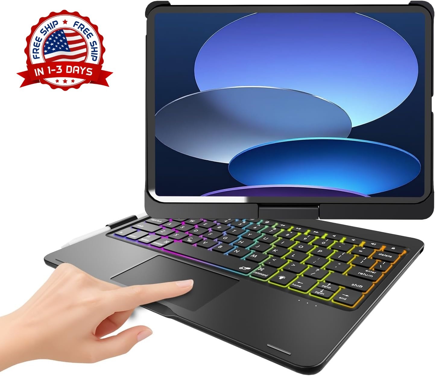 Funda con teclado y panel táctil para iPad de 10.ª y iPad de 11.ª (A16, 2025)