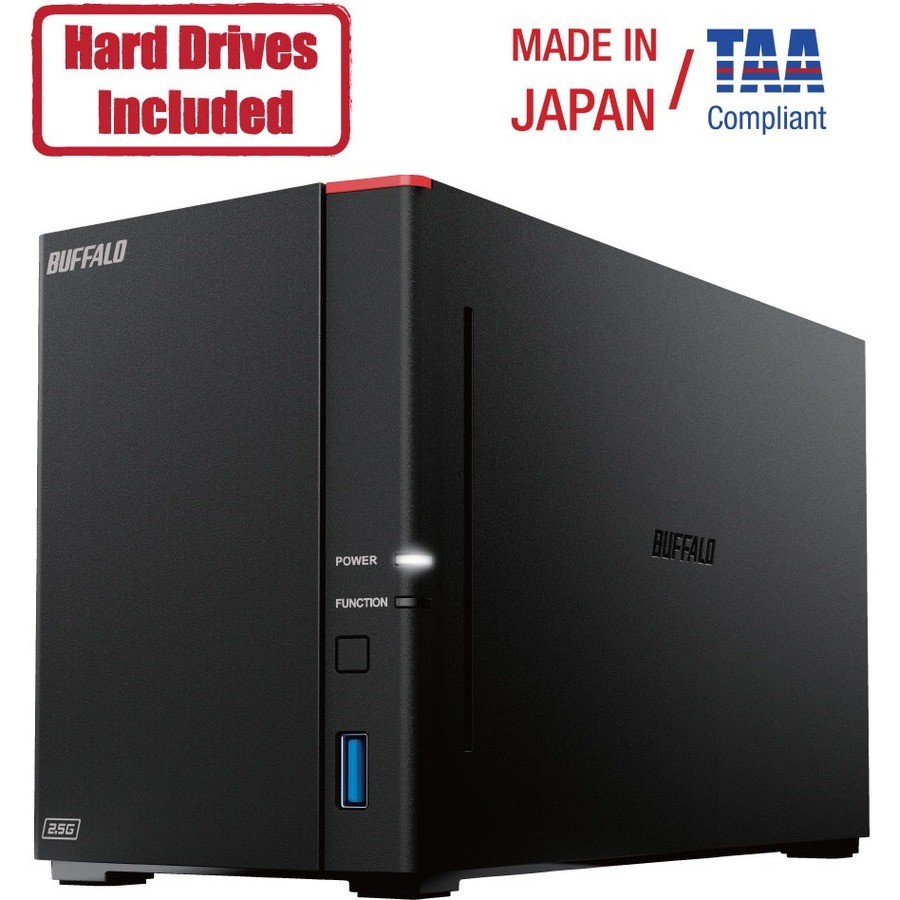 Buffalo LinkStation SoHo 720DB 16TB Hard Drives Included (2 x 8TB, 2 Bay)