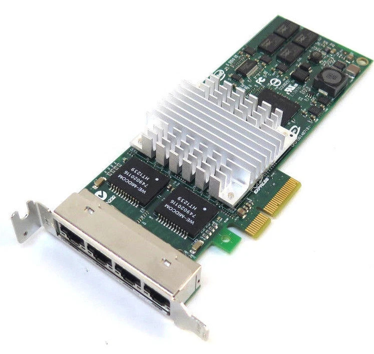 Sun Oracle 7054739 D61407 PCI-E Quad Gigabit Ethernet Card W/ BOTH SIZE BRACKETS
