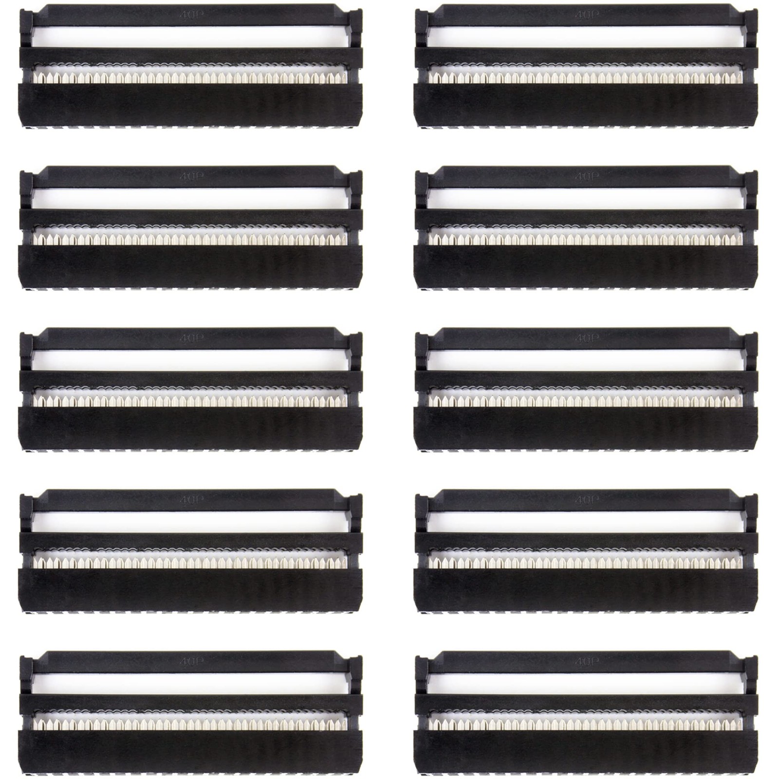 whiteeeen 10pcs 2x20 FC-40P 40 Pins IDC Socket Connector Female 2.54mm 0.1"...