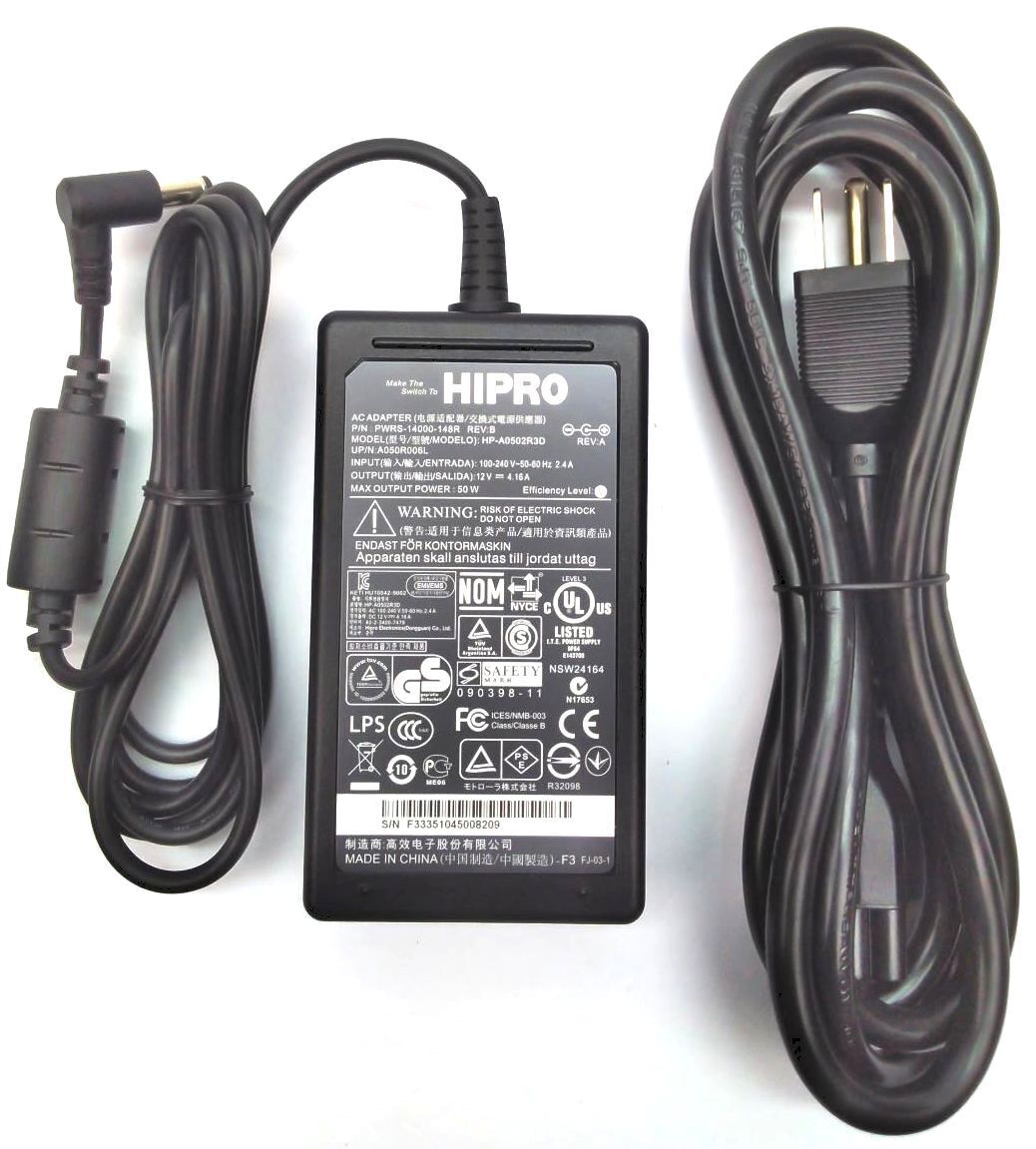 Hipro HP-A0502R3D AC Adapter 50W 12V 4.16A PWRS14000-148R for Motorola MC50
